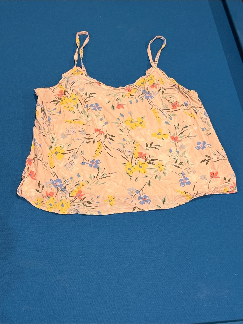 Old Navy Pastel Pink Floral Spaghetti-Strap Cami